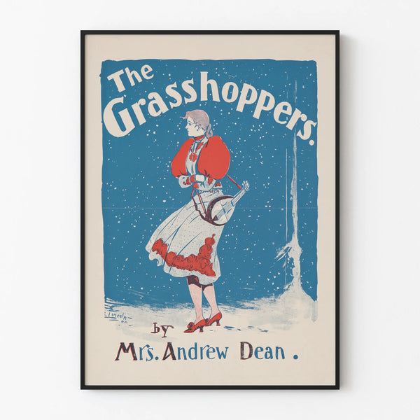 Vintage poster The Grasshoppers retro style