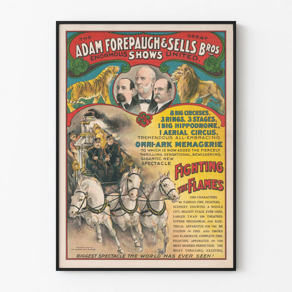 Vintage poster of Adam Forepaugh & Sells Bros - Historic circus show