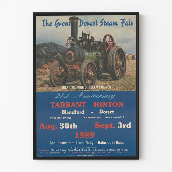 Vintage Poster The Great Dorset Steam Fair 1989 - Retro Wall Decoration