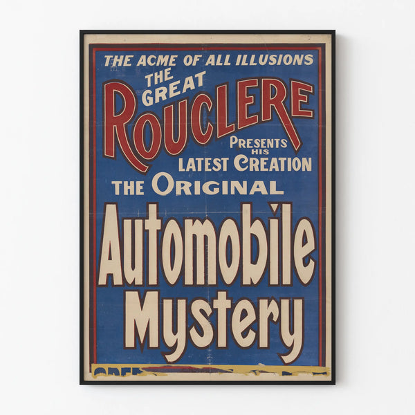Vintage Poster The Great Rouclere - Automobile Mystery