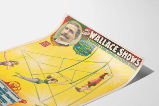 Vintage poster The Great Wallace Shows - Triple rotating trapeze of the Vortex Sisters
