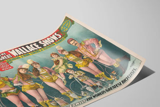 Vintage Poster Circus The Great Wallace Shows and Stirk Family Cyclists — artwork view