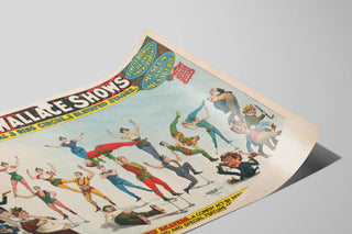 Vintage poster Le Great Wallace Shows - Skaters on stilts — artwork view