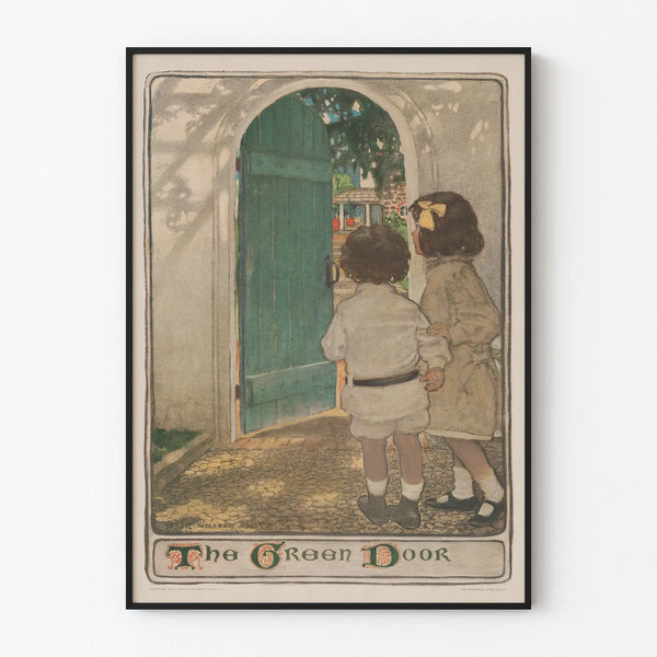 Vintage Poster The Green Door - Children's Wall Decoration