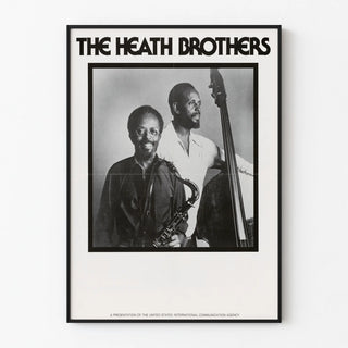 Vintage Poster The Heath Brothers Jazz Poster Black and White