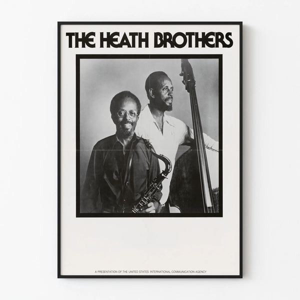 Vintage Poster The Heath Brothers Jazz Poster Black and White