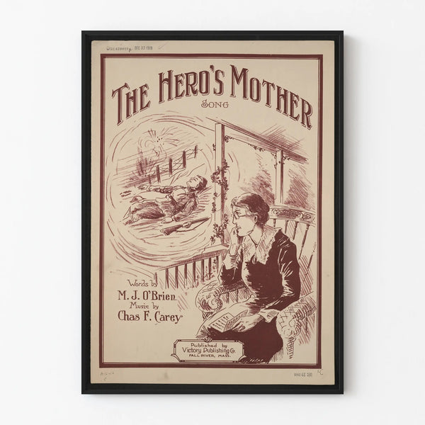 Vintage poster The Hero's Mother - Nostalgic wall decoration