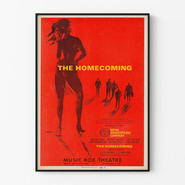 Vintage theater poster of The Homecoming at the Music Box Theatre