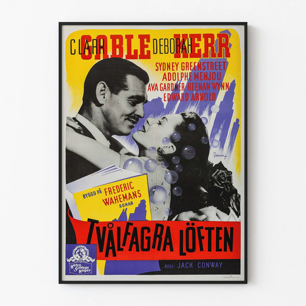 Vintage cinema poster The Hucksters - Retro wall decoration
