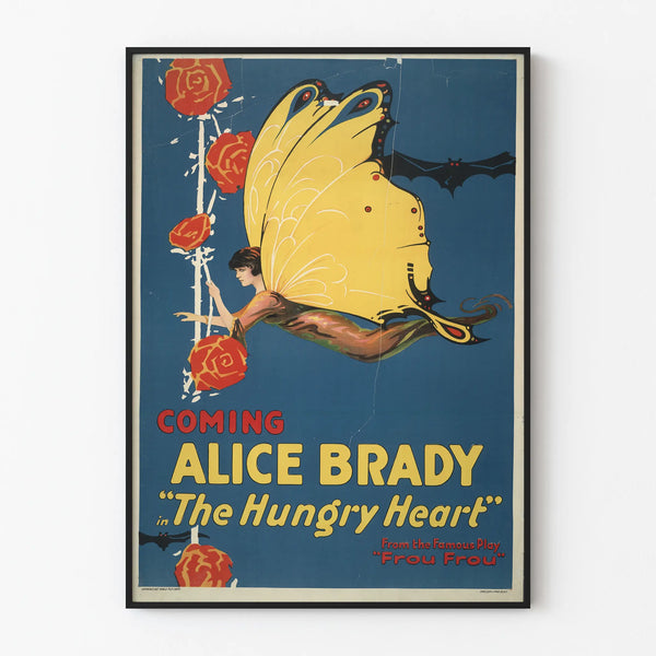 Vintage poster of Alice Brady The Hungry Heart wall decoration