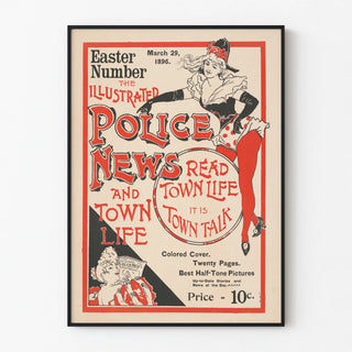 Vintage poster The Illustrated Police News 1896