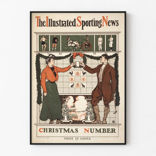 Vintage poster The Illustrated Sporting News Christmas special edition