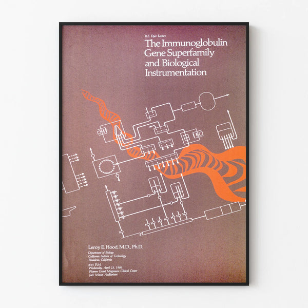 Scientific poster on the super-family of immunoglobulin genes and biological instrumentation