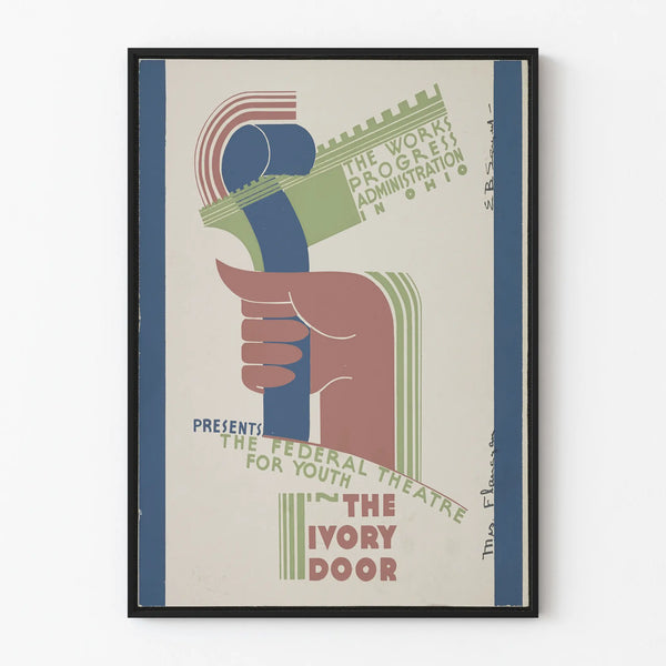 Vintage poster The Ivory Door - Art Deco wall decoration