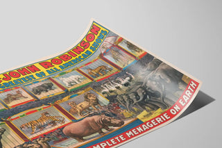 Vintage poster of John Robinson's Grand Menagerie — artwork view