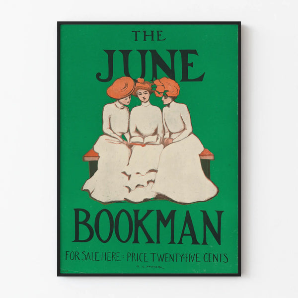 Vintage poster The June Bookman - Retro artistic wall decoration