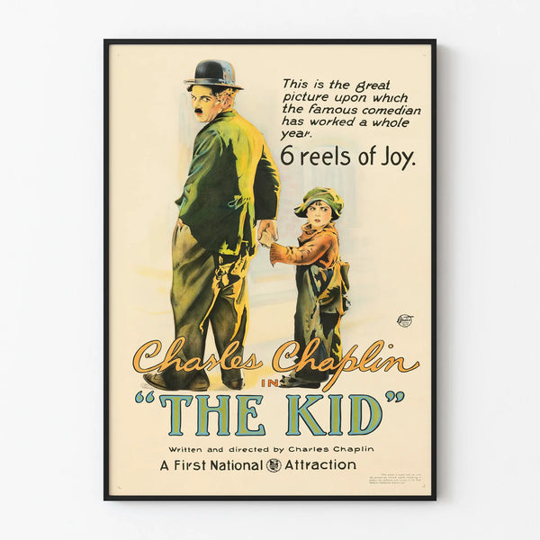 Vintage Charles Chaplin Poster - The Kid