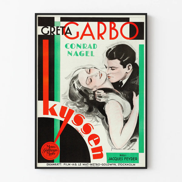 Vintage poster The Kiss with Greta Garbo and Conrad Nagel