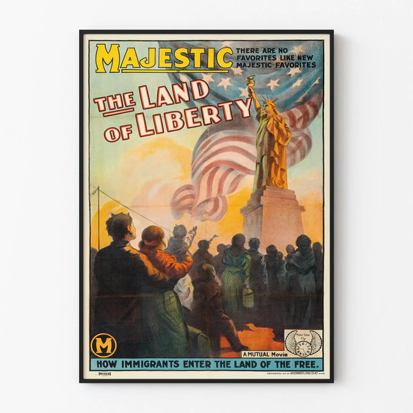 Vintage Poster The Land of Liberty - American Wall Decoration