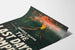 Vintage poster of Mount Vesuvius Pompeii with a dramatic eruption
