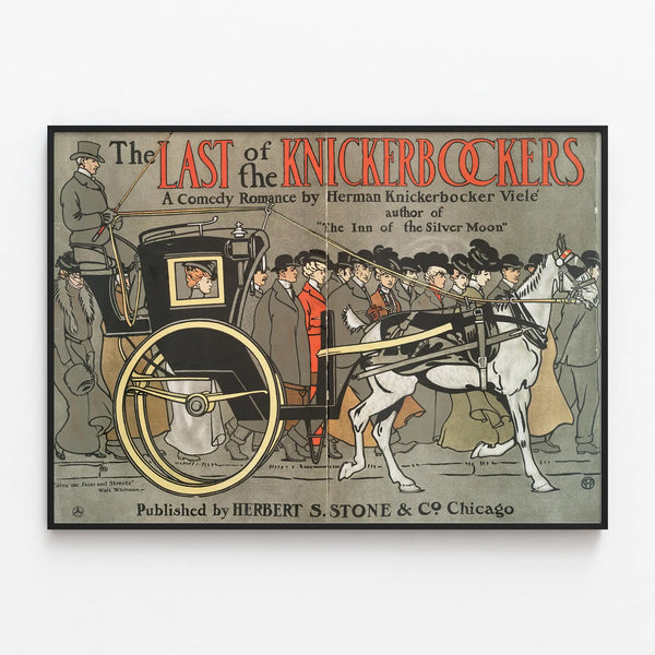 Vintage Poster The Last of the Knickerbockers - Retro Wall Decoration — framed artwork on a wall
