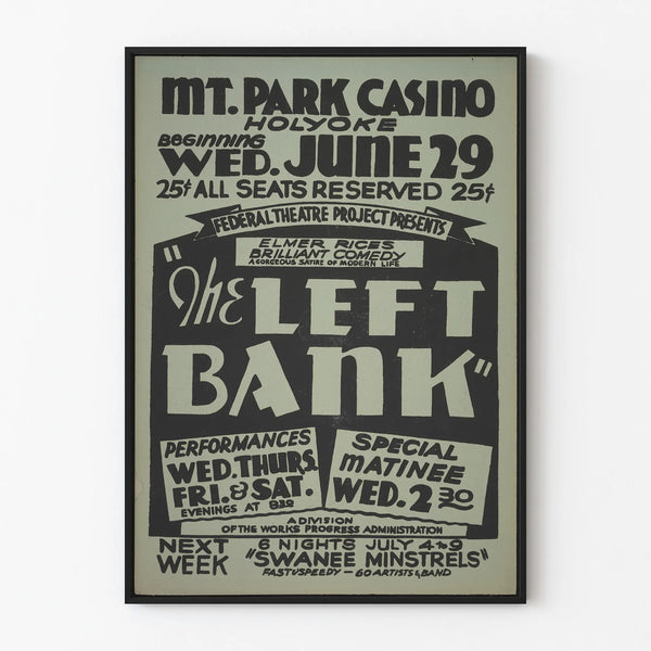 Vintage poster The Left Bank Mt. Park Casino Holyoke