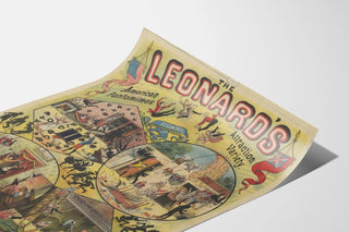 Vintage Poster The Leonard's American Pantomimes Attraction Variety