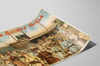 Vintage poster The London Gaiety Girls - arrival in New York — artwork view