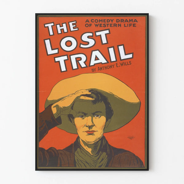 Vintage Poster The Lost Trail - Western Wall Decoration