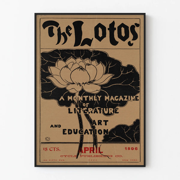 Vintage poster The Lotos - Literary and artistic wall decoration