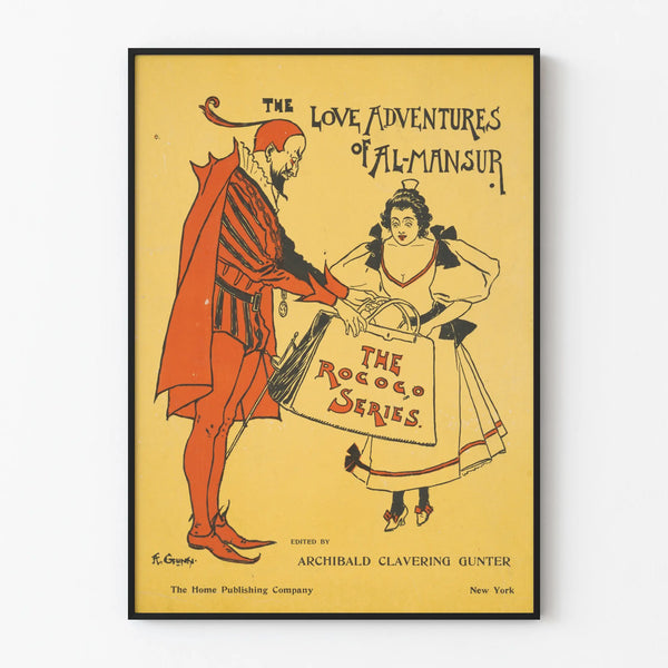 Vintage poster The Love Adventures of Al-Mansur - Retro wall decoration