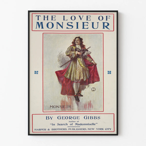 Vintage Poster The Love of Monsieur - Classic Wall Decoration