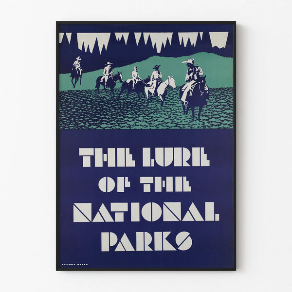 Vintage poster The Lure of the National Parks for wall decoration