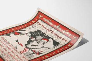 Vintage Poster The Luxury of Reading in Bed