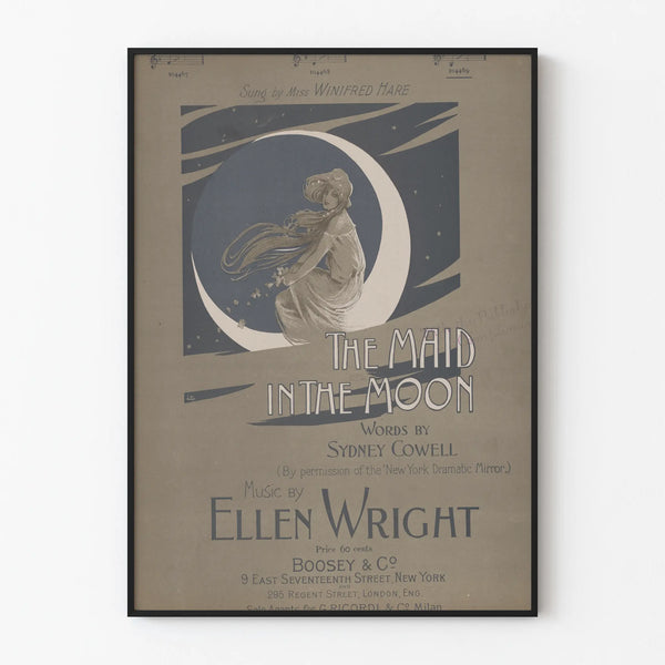 Vintage Poster The Maid in the Moon - Retro Musical Wall Decoration