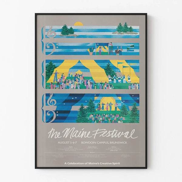 Vintage Poster The Maine Festival 1983 Wall Decoration