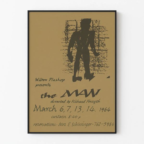 Vintage theater poster The Man by Richard Forsyth