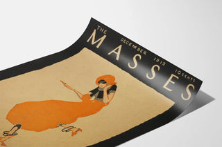 Vintage poster The Masses December 1915 fashion illustration of the 1910s