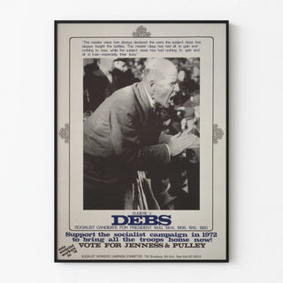 Socialist Campaign Poster Eugene V. Debs 1972