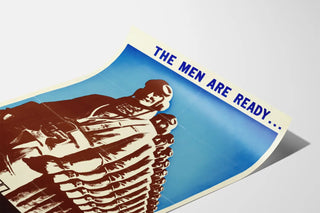 Vintage American military poster « The Men Are Ready »