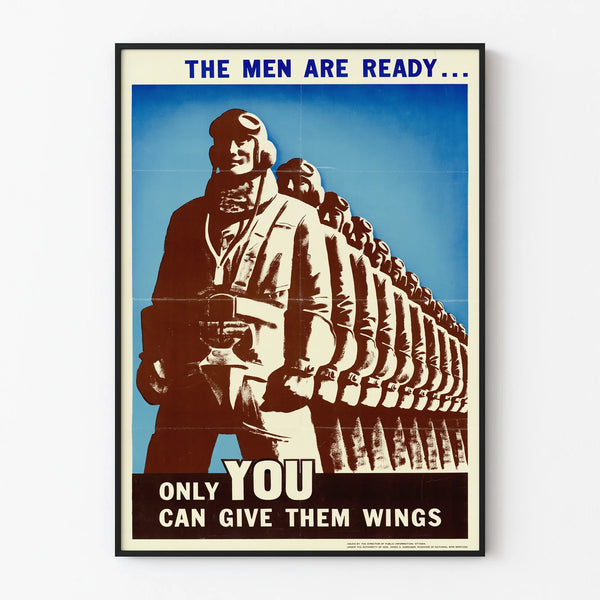 Vintage American military poster « The Men Are Ready »