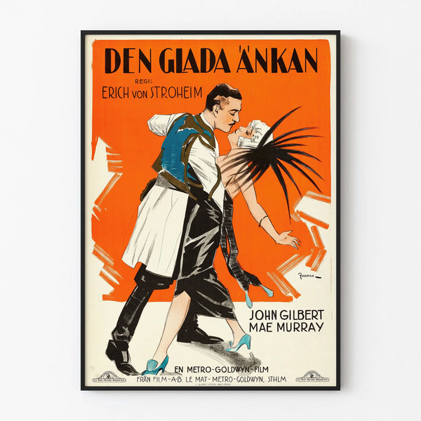 Vintage cinema poster Den Glada Änkan wall decoration