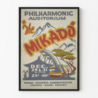 Vintage Poster The Mikado Philharmonic Auditorium