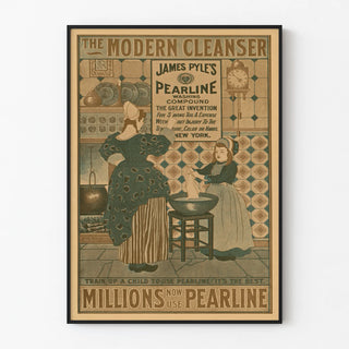 Vintage Poster Advertising Pearline Modern Cleaner