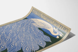 Stylized Modern Peacock Decorative Poster