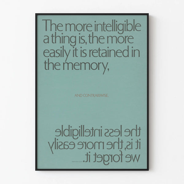 Poster with Clear Citation and Memory, Minimalist Design