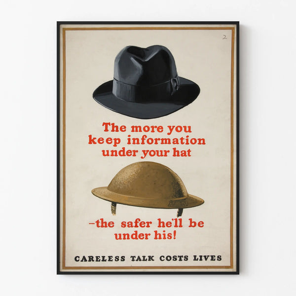 Vintage poster on confidentiality and information security
