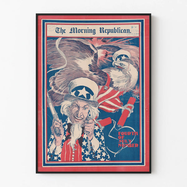 Vintage Poster The Morning Republican Fourth of July Number