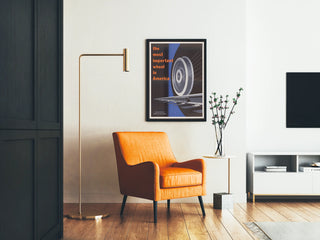 Vintage American Train Wheel Poster