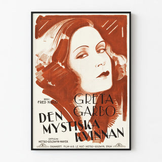 Vintage Greta Garbo Poster - The Mysterious Lady
